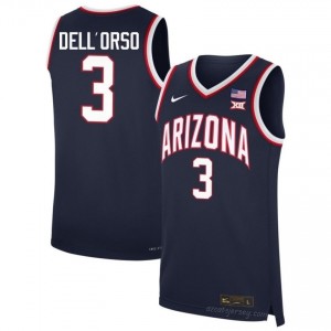 Anthony Dell'Orso #3 Arizona Wildcats Men Navy Basketball Jersey | NCAA-Licensed Embroidered 69747631