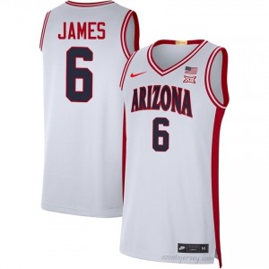 Wildcats Bryce James #6 Men White Basketball NCAA Jersey | Heavy-Duty Team Gear 97950987