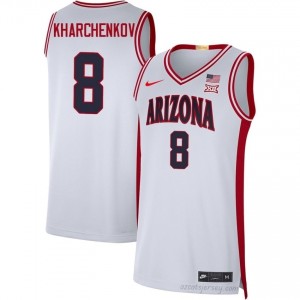 Ivan Kharchenkov #8 Men White AZ Wildcats High School Basketball Jersey | Licensed Premium 81175026