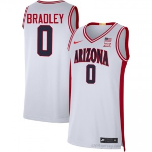 Jaden Bradley AZ Wildcats #0 Men White Basketball NCAA Basketball Jersey | Stitched Game-Ready Gear 26925861