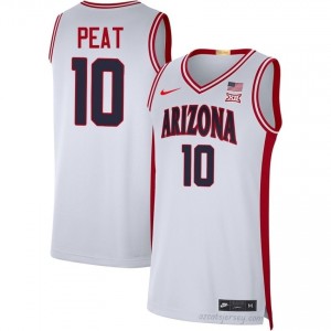 Koa Peat AZ Wildcats #10 Men White Basketball NCAA Basketball Jersey | Stitched Game-Ready Gear 25288682
