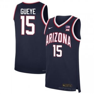 Sidi Gueye #15 Arizona Cats Men Navy Basketball Jersey | NCAA-Licensed Embroidered 33175479