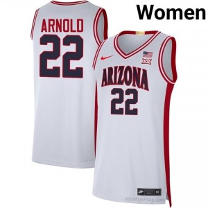 Addison Arnold Wildcats #22 Women White Basketball High School Basketball Jersey | Stitched Game-Ready Gear 94191860