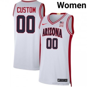 Custom AZ Wildcats #00 Women White Basketball NCAA Basketball Jersey | Stitched Game-Ready Gear 92903596