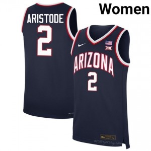 Dwayne Aristode #2 Arizona Cats Women Navy Player Basketball Jersey | Official Game Day Apparel 25501867