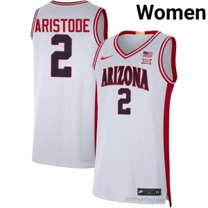 Dwayne Aristode #2 Women White AZ Wildcats High School Basketball Jersey | Licensed Premium 97773439
