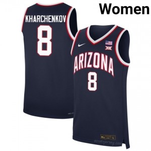 NCAA-Licensed Ivan Kharchenkov #8 Arizona Wildcats Women Navy Jersey | Basketball Fan Collectible 66290674