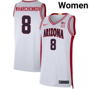 Wildcats Ivan Kharchenkov #8 Women White Basketball NCAA Jersey | Heavy-Duty Team Gear 86261021