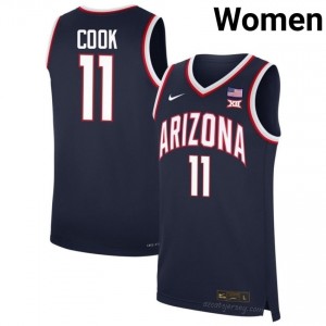 NCAA-Licensed Jackson Cook #11 Arizona Wildcats Women Navy Jersey | Basketball Fan Collectible 89835777