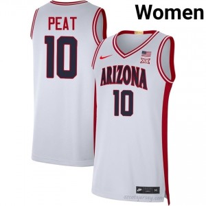 Koa Peat #10 Women White Wildcats NCAA Basketball Jersey | Licensed Premium 72345049