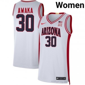 AZ Wildcats Tobe Awaka #30 Women White Basketball High School Jersey | Heavy-Duty Team Gear 71434238
