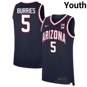 Brayden Burries #5 Arizona Wildcats Youth Navy College Basketball Jersey | Official Game Day Apparel 69770198