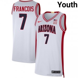 Jackson Francois Wildcats #7 Youth White  NCAA Basketball Jersey | Stitched Game-Ready Gear 31466808