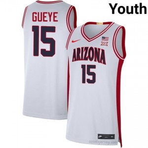 AZ Wildcats Sidi Gueye #15 Youth White Basketball High School Jersey | Heavy-Duty Team Gear 65630960