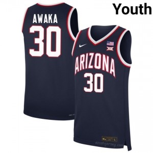 Tobe Awaka #30 Arizona Wildcats Youth Navy Basketball Jersey | NCAA-Licensed Embroidered 82276692